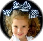 Sophie models our Medium Hair Bow